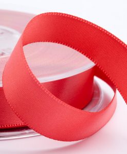 3 Lt Coral Double Faced Satin Ribbon 3yd 