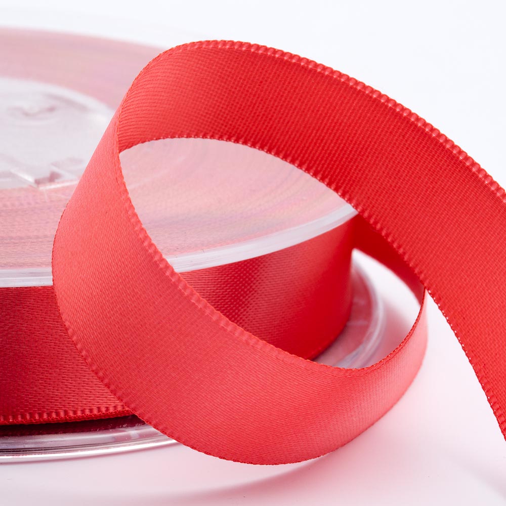 2.25 Lt Coral Double Faced Satin Ribbon 3yd 