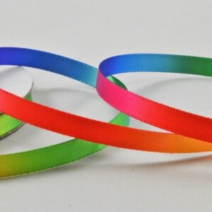 Rainbow Ombre satin ribbon 15mm x 10 Metre roll 55077