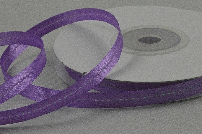 Satin ribbon with centre stitch detail 6mm x 20m roll | Ribbon Writer