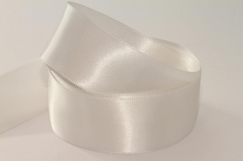 Bridal Ivory ( Col 101 ) Single Faced Satin Ribbon 25 or 38mm x 100 Metre roll