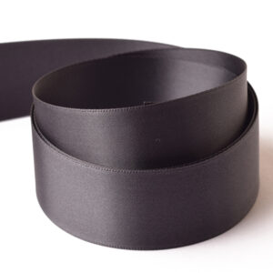 Dark Grey ( Col 970 ) Double Faced Satin Ribbon x 20 Metre Roll