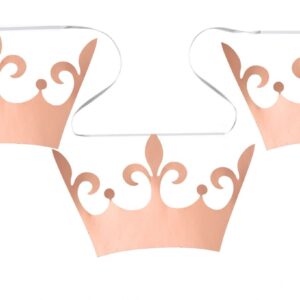 Princess party bunting in rose gold metallic 6m long