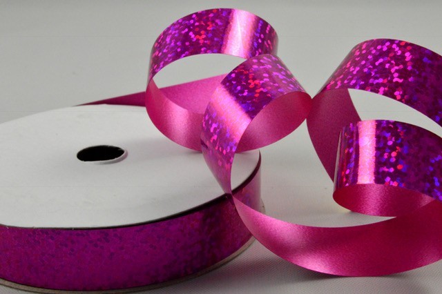 Aqua, Fuchsia, Gold, Purple, Red or Silver polyprop curling ribbon ...