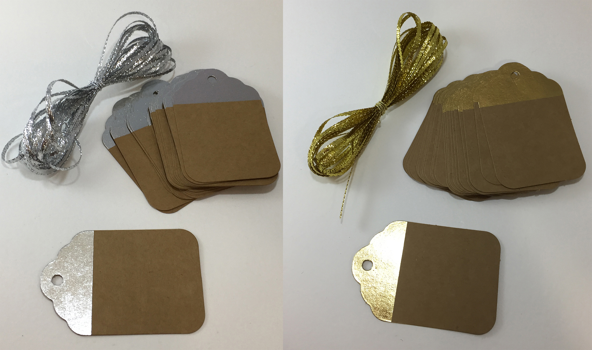 Brown Kraft card tag with Gold or Silver metallic foil (50 piece pack) - Image 12