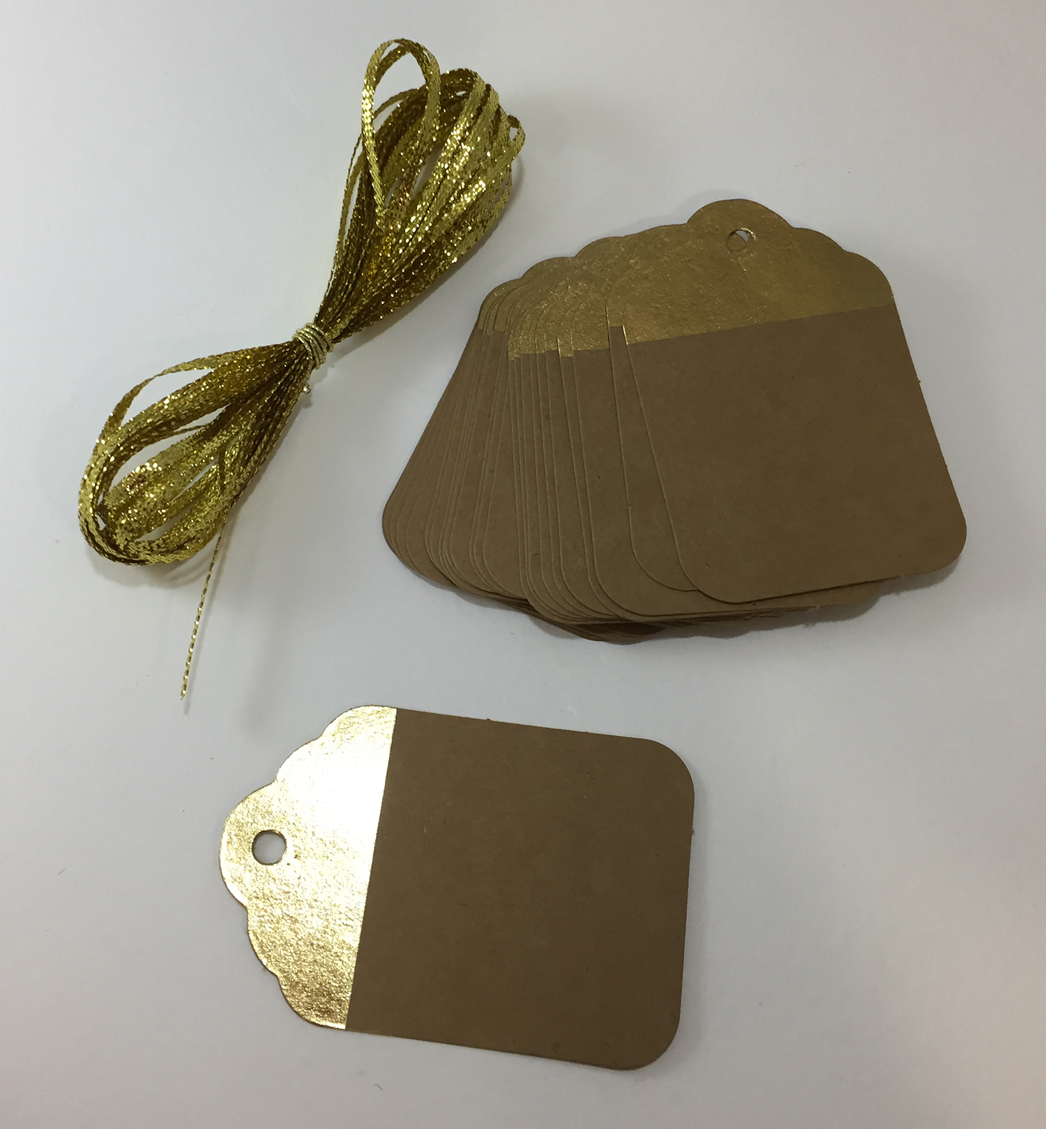 Brown Kraft card tag with Gold or Silver metallic foil (50 piece pack) - Image 9