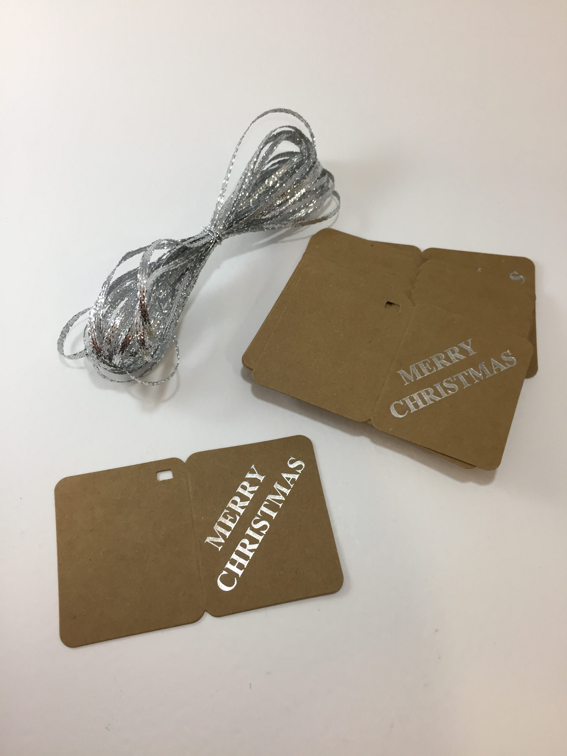 Brown Kraft card tag with Gold or Silver metallic foil (50 piece pack) - Image 7