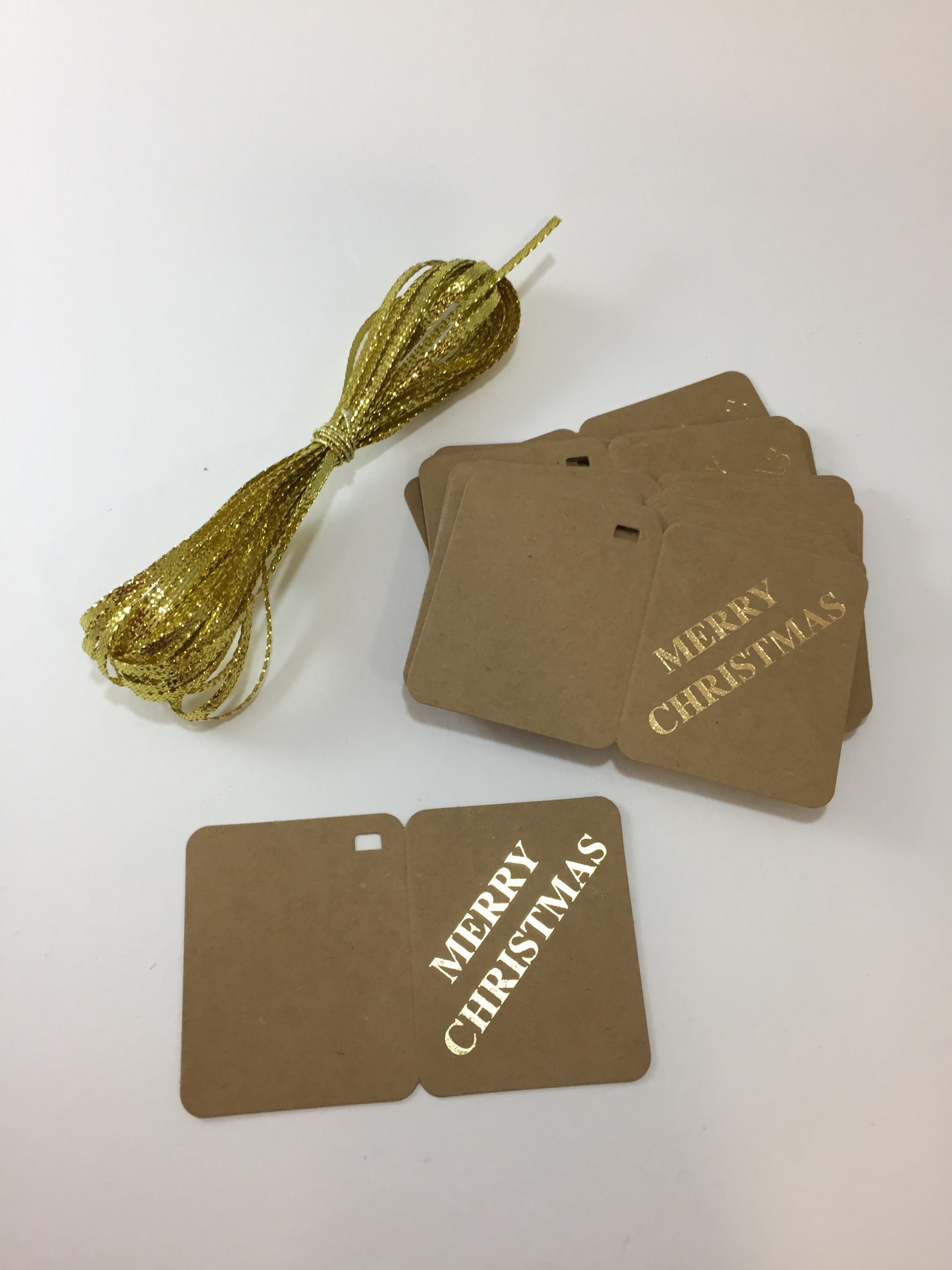 Brown Kraft card tag with Gold or Silver metallic foil (50 piece pack) - Image 5