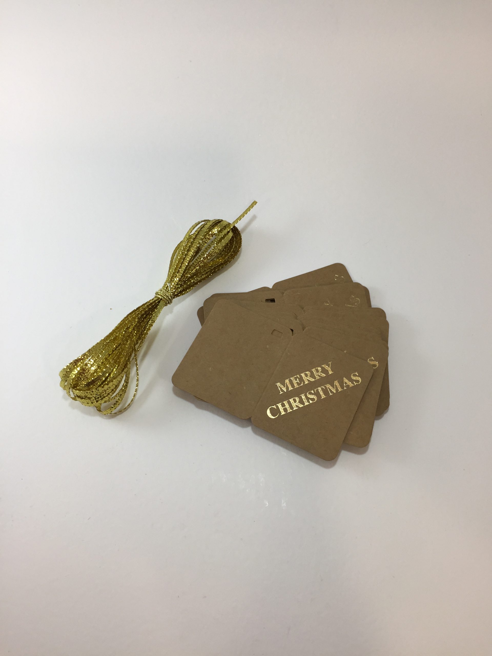 Brown Kraft card tag with Gold or Silver metallic foil (50 piece pack) - Image 4