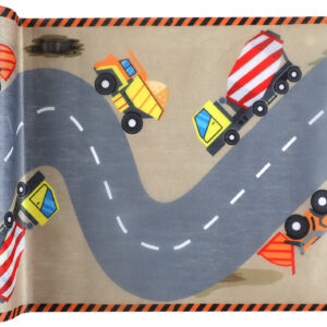 Lorry & Digger Party Table Runner - 30cm x 5m
