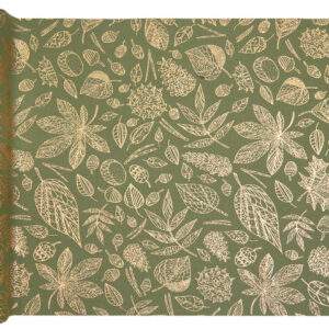 Golden Leaf Winter/Autumn table runner 27cm x 2.5m