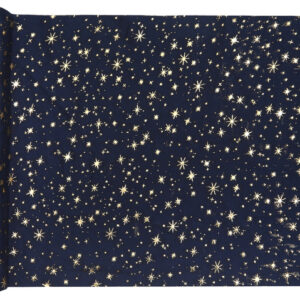 Gold glitter star table runner 27cm x 2.5m
