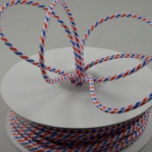 Red/white/blue decorative cord 2mm x 25m roll