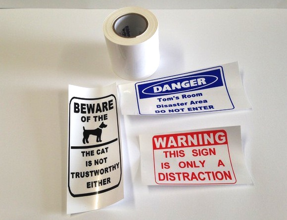 WHITE Diamond Label Material 75mm x 25m