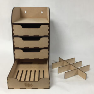 Handmade drawer storage unit, self assembly instructions included.