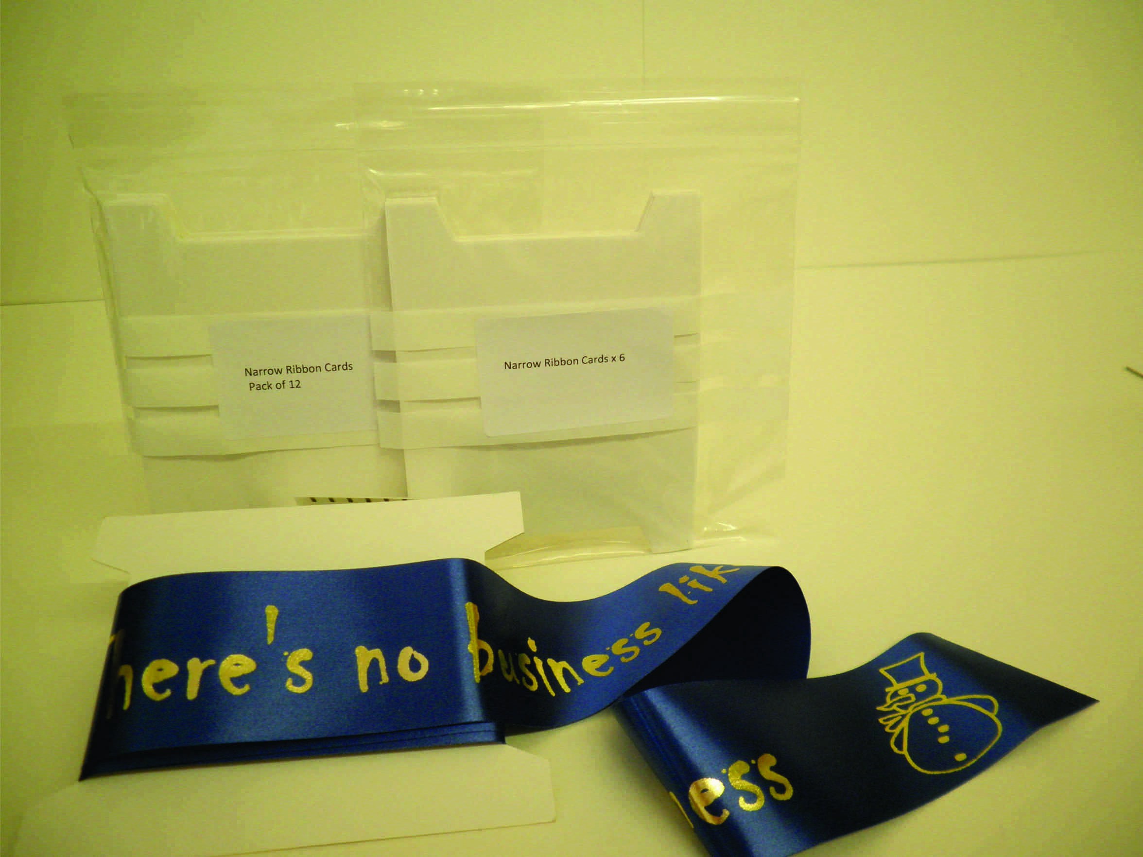 Ribbon Card - Narrow pack of 6
