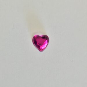 Crystal Heart Self Adhesive 6mm Fuchsia pack 100