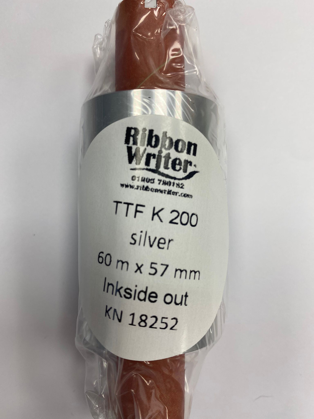 Transfer HALF Foil Matt Silver K200 57mm x 60M **NOT COMPATIBLE WITH ORIGINAL OR EXCEL LEFT HAND PRINTERS**