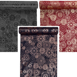 Cotton Table Runner, Charcoal or Blue 28cm x 3M - Ideal for parties and Christmas! T6557