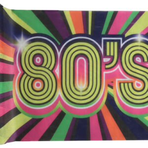 Multi colour 80's bonded disposable party table runner 30cm x 3 Metres T6711 99