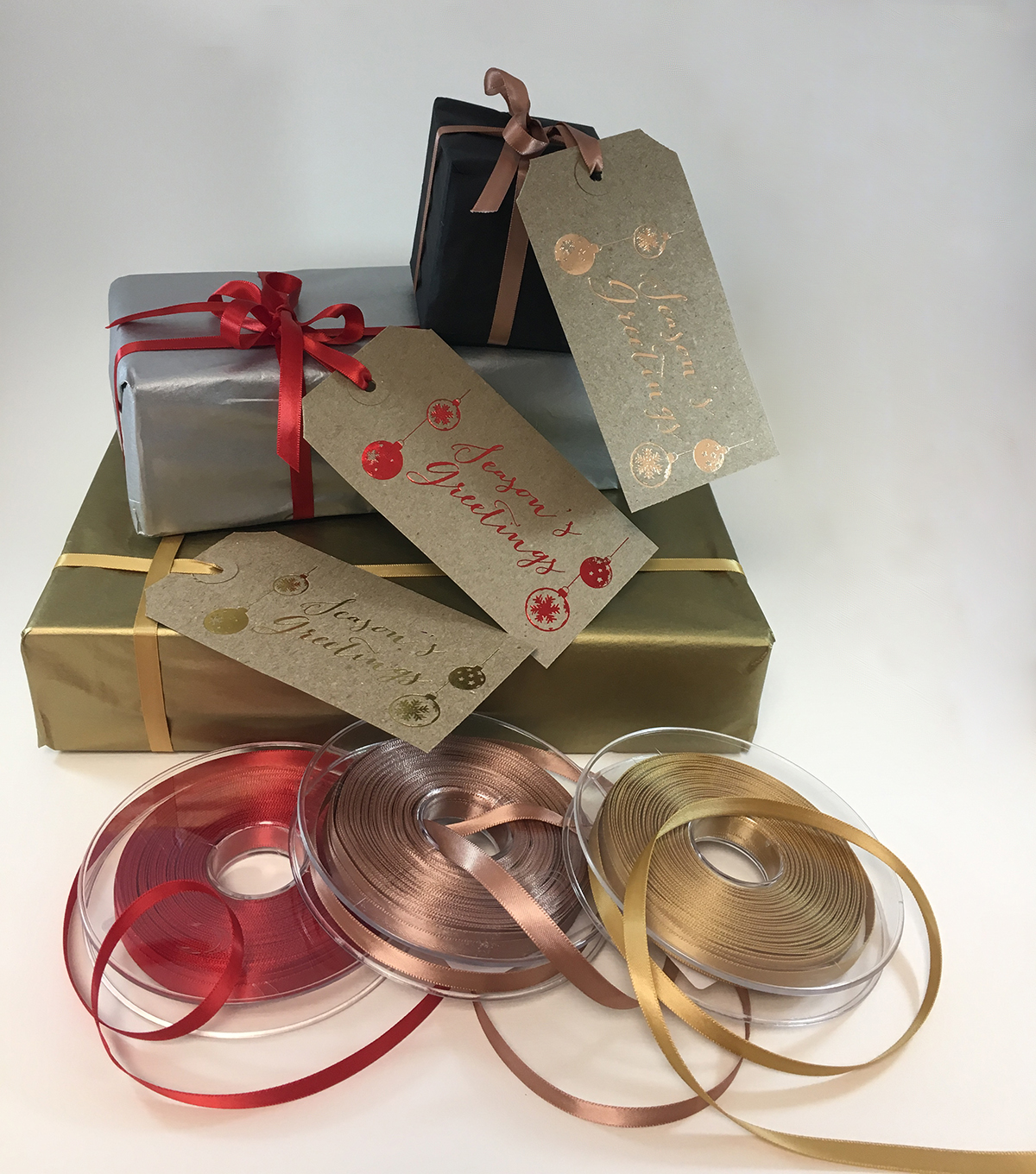 Christmas Gift Tags - hand foiled! Pack of 20 **Ribbon included* - Image 6
