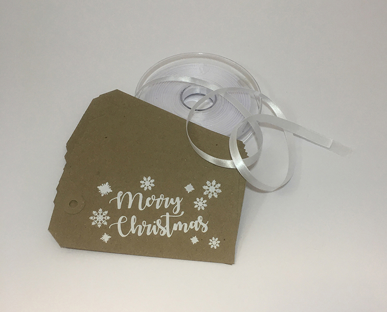 Christmas Gift Tags - hand foiled! Pack of 20 **Ribbon included* - Image 8