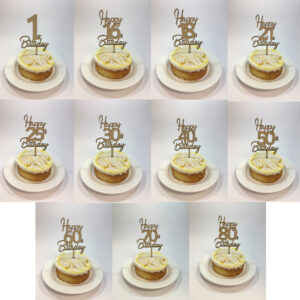 Handmade wooden Special Birthday Cake Toppers 1st, 16th, 18th, 21st, 25th, 30th, 40th, 50th, 60th, 70th, 80th, 90th & 100th