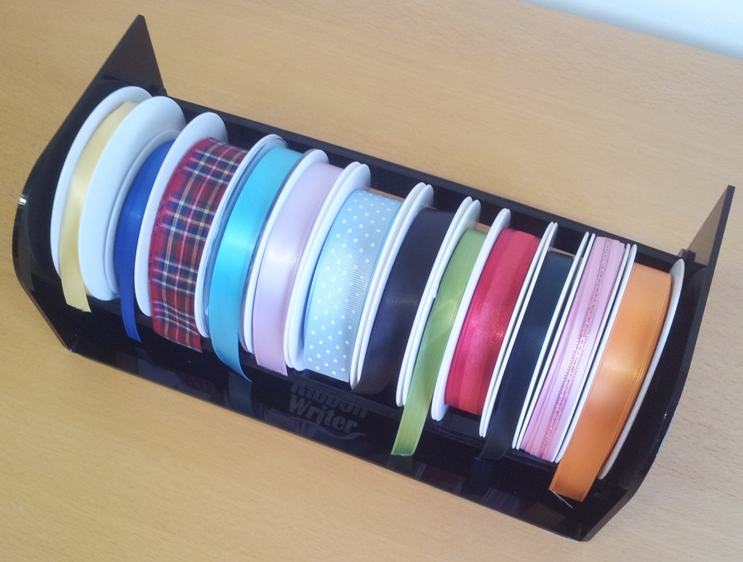 Letter Rack With Ribbons Ribbon Rack Black 25cm x 12cm | Ribbon Writer
